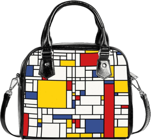 Vintage Inspired Mod 60s Mod Mosaic Print Handbag