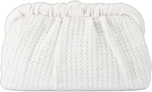 Olga Berg Amalia Pleated Woven Clutch