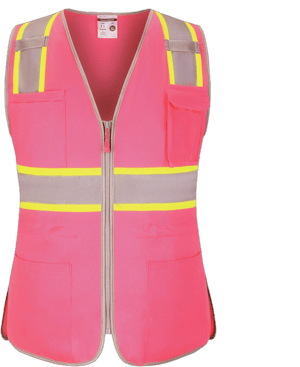 Women's Sleeveless ANSI Type R Class2 Safety Vest with Pockets