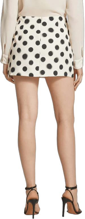 MANGO Women's Polka- Dot Satin Mini-Skirt