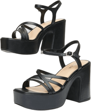 1970s Platform Leatherette Sandals