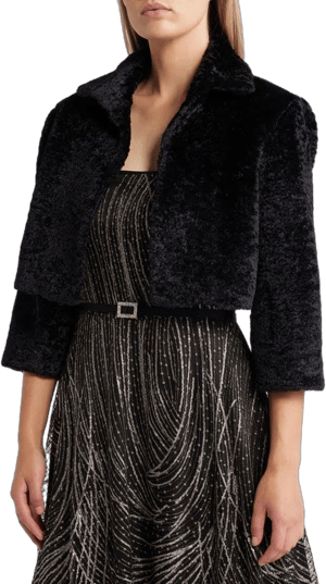 Eliza J Women's Faux-Fur Bolero