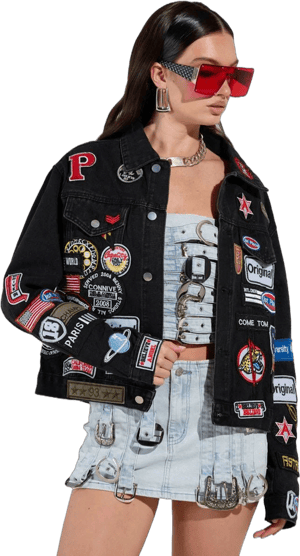 Akira Patch It Up Denim Jacket