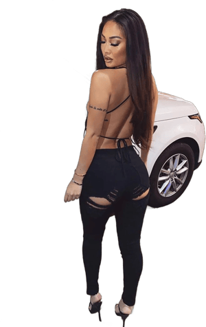 Fashion Nova Women's All The Booty Ripped Skinny Jeans