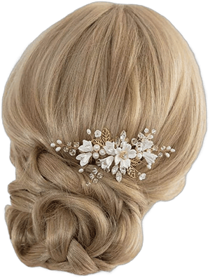 Sparky Rhinestone Flower Hair Comb