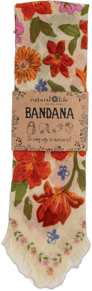 Natural Life Printed Bandana Cream Floral