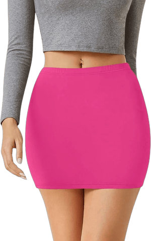 Sweet Hearts Women's High Waist Cotton Mini Pencil Skirt