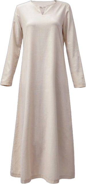 KUOIN Women's Medieval Linen Chemise Renaissance Maxi Dress