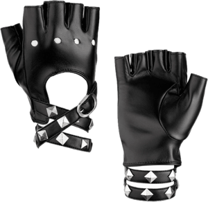 Sacina Gothic PU Leather Fingerless Gloves