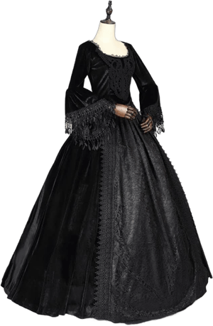 Renaissance Regal Evil Queen Velvet Masquerade Gown