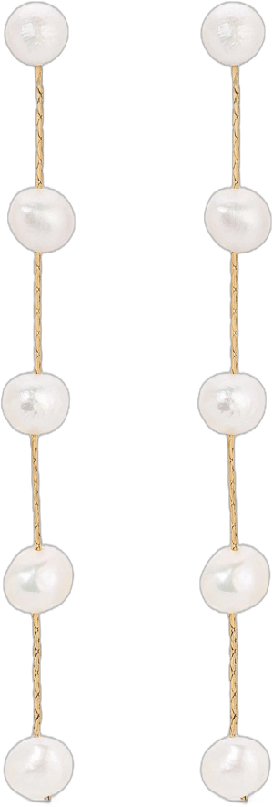 Ettika Dripping Pearl Delicate Drop Earrings