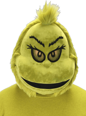 elope Grinch Plush Mouth Mover Mask