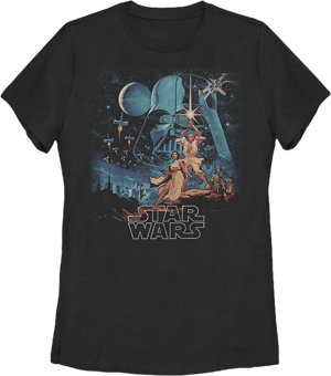 Star Wars A New Hope Faded Vintage Poster Tee