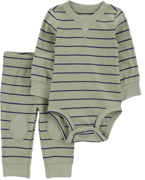 Carter's Baby Boys 2-Piece Striped Bodysuit & Pants Set