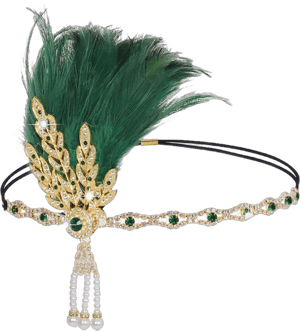 1920s Flapper Feather Headband