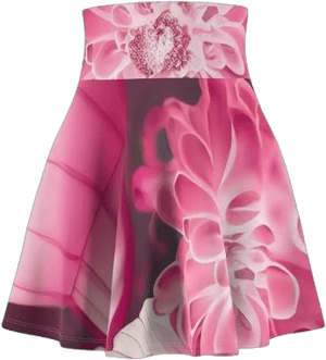 Women's Skater Pink Floral Skirt