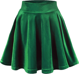 Urban Coco Women's Vintage Velvet Stretchy Mini Flared Skater Skirt