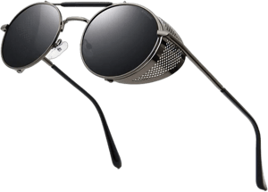 Ronsou Steampunk Round Vintage Sunglasses