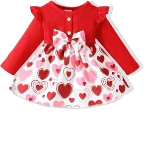 Baby Girl Heart Romper Dress