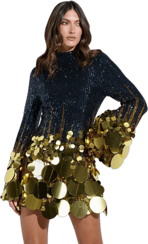 AKIRA Make A Statement Sequin Mini Dress