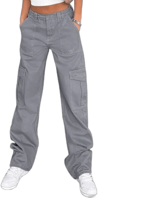 Women's Y2K High-Waisted Baggy Stretchy Cargo Pants