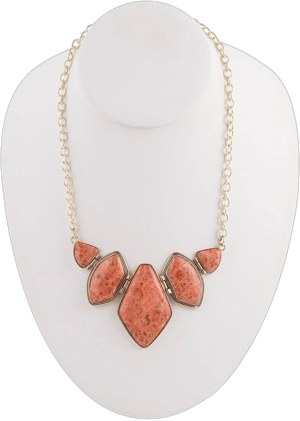 Barse Women's Sponge Coral Statement Necklace