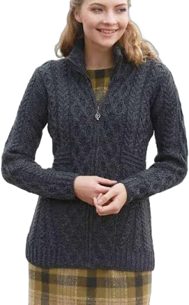 Irish Wool Cable Knit Cardigan