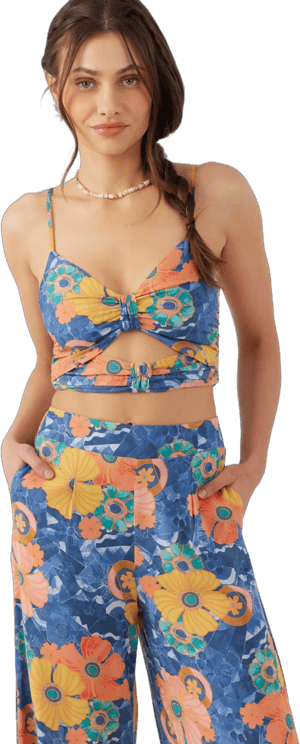 O'Neill Farrah Floral Cropped Tank Top