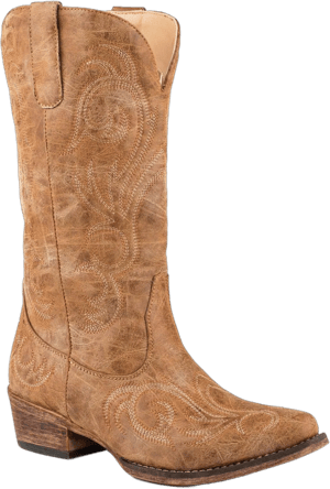 Roper Women's Riley Round Toe Mid Calf Western Boots