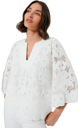 Tuckernuck Florian Eyelet Lace Blouse