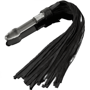 The Diletto Glass Handle Leather Flogger | House of SXN