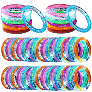 Junkin 100 Pieces LED Glow Sticks Bracelet