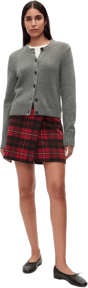 Gap Women's Plaid Wrap Mini Skirt