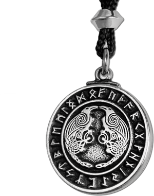 Huginn and Muninn Pendant Raven Necklace