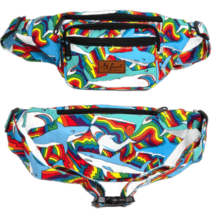 B Fresh Gear Jaws Shark Rainbow Fanny Pack Bum Bag