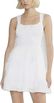 Sunday Best Women's Martine Poplin Dress in White | XL