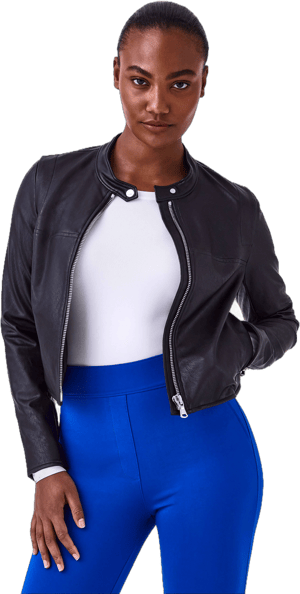 Spanx Women's Leather-Like Moto Jacket