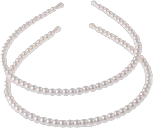 Aysekone 2 Pack Simple Design Imitation Pearl Headband Lady Full Pearl Bead Fashion Stylish Headband Wedding Party Brida