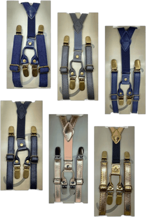 Jabeu Kids Leather Suspenders