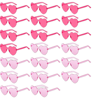 Colrea Heart Shaped Rimless Sunglasses