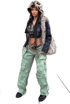 Fashion Nova Billie Low Slung Cargo Jeans