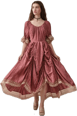 Linennaive Elowen 27 Lace Velvet Dress Gown