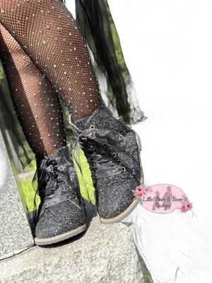 Glitter Combat Boots