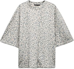 Zara Women's Oversized Leopard Print T-Shirt