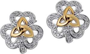 Trinity Shamrock Earrings