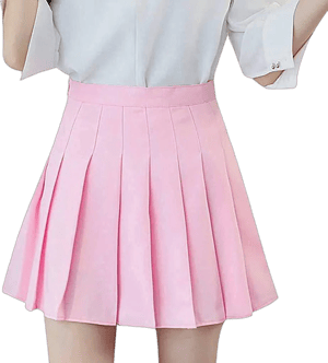 Girls Women Apriddeo High Waisted Pleated Skirt Plain Plaid A line Mini Skirt Skater Tennis School Uniform Skirts Lining Shorts