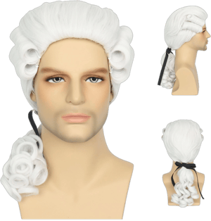 Miss U Hair Men's Historical Costume Powdered Wig