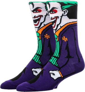 DC Comics Men's The Joker Rebirth 360 Character Crew Socks