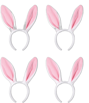 Beistle Bunny Ear Headbands Set of 4 – Easter Party Supplies