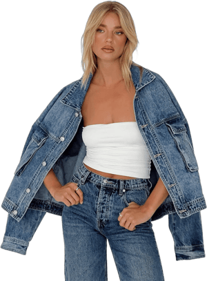 PP DNM Kier Oversized Denim Womens Jacket